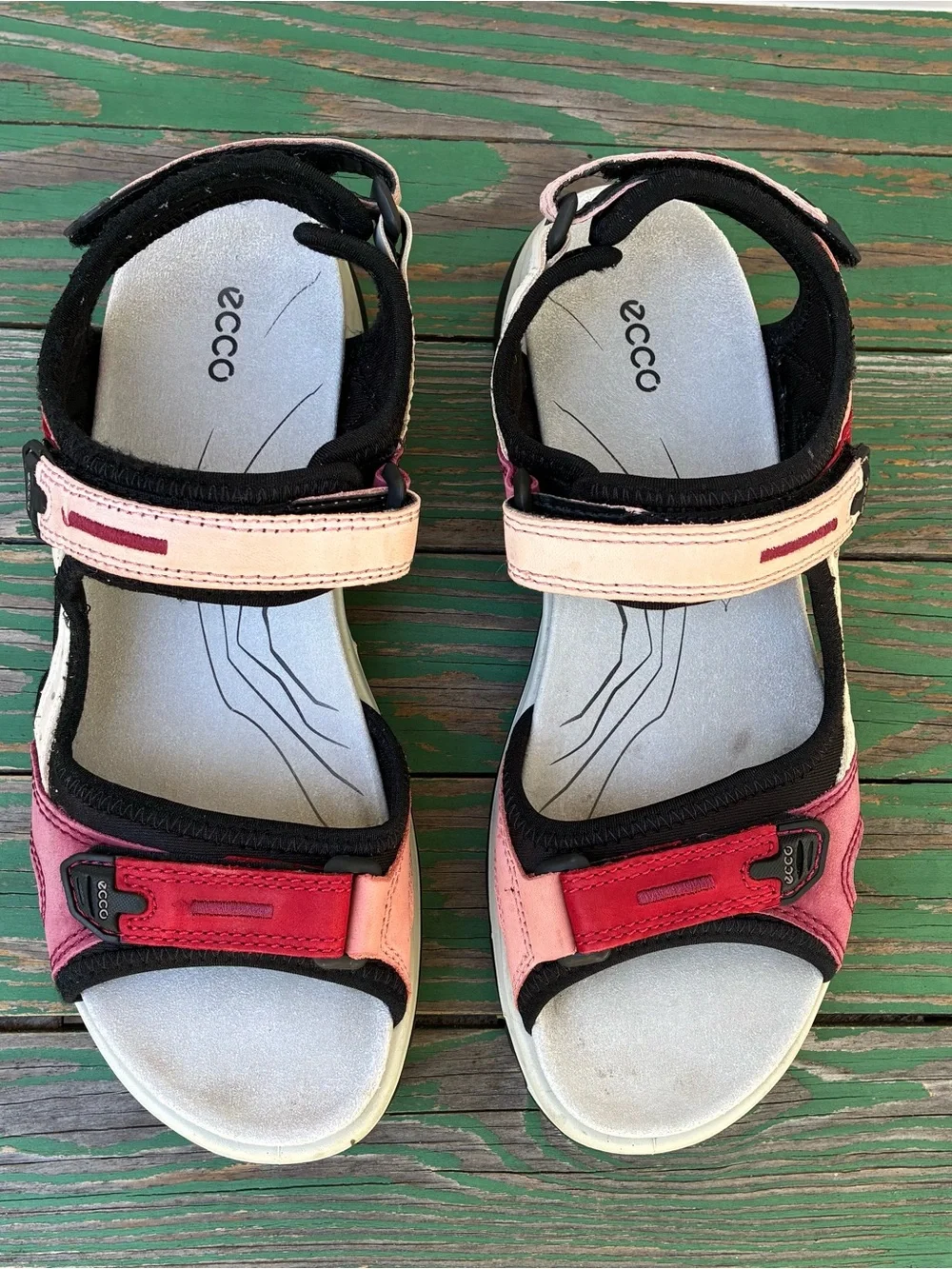 Ecco Women Sandals US 10 EU 41 Offroad Multicolor Outdoor Trail Hiking Shoes